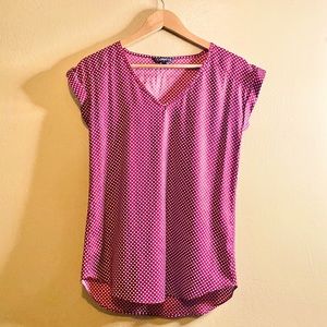 Express Satin Short Sleeve Top